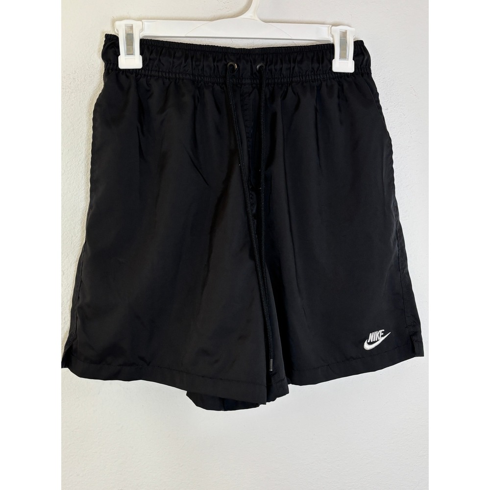 Nike Mens Black Swim Trunk Running Shorts Small Mesh Lined Sportswear Logo